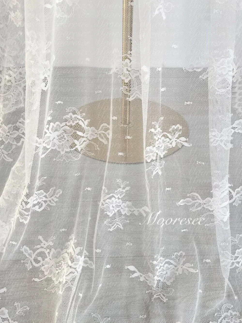 Vintage French Eyelash Lace Mantilla Cathedral Veil